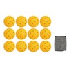 12PCS 74mm 40 Holes Pickleballs PE Plastic High Elasticity Pickleball
