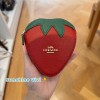 Coach NWT Coach Outlet Strawberry Coin Purse CAN28 Gold/Bold Red