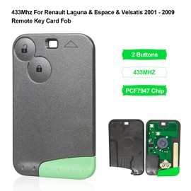Heart Horse 2 Buttons for Renault Car Key 433 MHz PCF7947 Chip Smart Remote Car Key for Renault Laguna Espace Vel-Satis 2001-2009