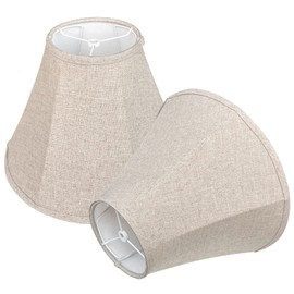 TOOTOO STAR Bell Lamp Shade Set of 2, Linen Lampshade for Floor Light and Table Lamp 6x14x10 inch, DIY Fabric Natural Linen Hand Crafted, Spider (Assembly Required)
