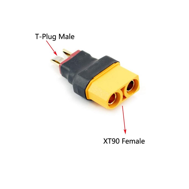 LINSYRC 2 Pairs XT90 to T-Plug Connector RC Male Female