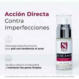 Acne Away - Nueva Fórmula Gel-Crema Matificante - Con Niacinamida 4% y Alantoína, Control de Brotes y Grasa 40ml