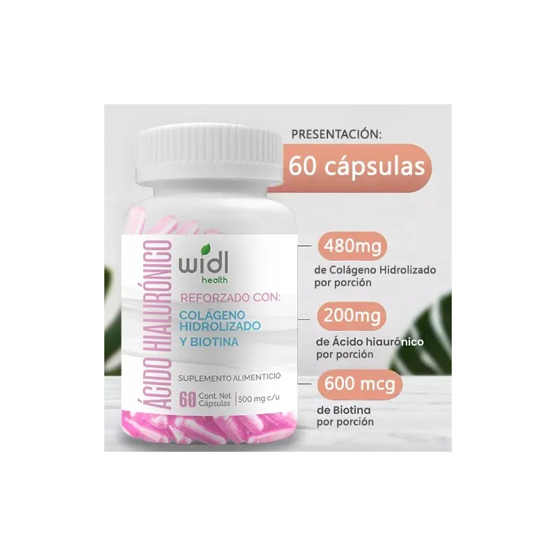 Widl Health Ácido Hialurónico | Colágeno Hidrolizado | Biotina |