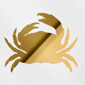 ANGDEST CLUB Decal Stickers of Crab 1 (Metallic Gold) (Set of 2) Premium Waterproof Vinyl Decal Stickers for Laptop Smartphone Car Dirt Bike Wall Room Mason Jar Bathtub Door - BICVER1e54891GOW19Y24