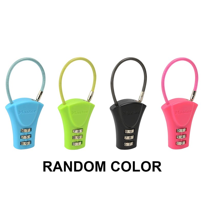 Master Lock 4623EURDAST Zahlenschloss mit Flexiblem Bügel, Zufällige Farbe, 9,5