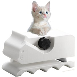 Yeanifeana Cutter for Cat Scratchers,3D Printed Kitten Shaped Cutter Cardboard Handheld Cardboard Cutter Tool, DIY Cat Scratchers Cardboard Strip Tool, Cardboard Cutting Machine for Cat Lovers (white)