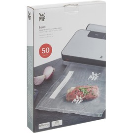 WMF Lono Vakuumbeutel für Vakuumiergerät, 50 Stück Vakuumierbeutel, 20 x 30 cm, 4 lagige Folie, strukturierte / glatte Seite, bpa-frei, transparent