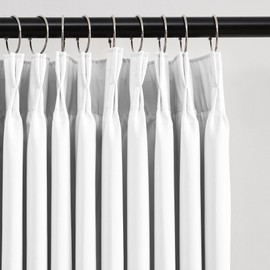 KEQIAOSUOCAI White Blackout Curtains 104 Inches Long, Custom Made Pinch Pleated Memory Trained Window Curtain Panels Drapery for Office Living Room, 40" W x 104" L, Set of 2