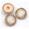 5 PCS Retro Decoration Buttons Metal Round Buttons DIY Apparel