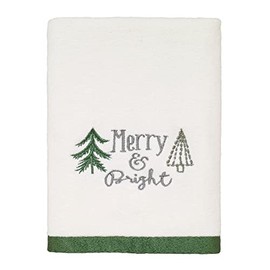 Avanti Linens - Hand Towel, Soft & Absorbent Cotton, Holiday Bathroom Decor (Christmas Trees Collection)