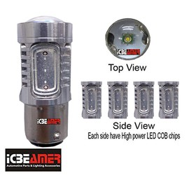 ICBEAMER 4 pcs BAY15d 1157 1158 1493 2057 2357 2397 7528 LED Replace Turn Signal incandesce Light Bulbs [Color: Blue]