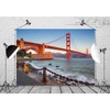 CORFOTO 10x8ft Fabric Golden Gate Bridge Backdrop California San Francisco
