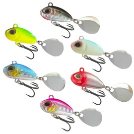 Spotlip 6pcs 10g/17g/26g Metal Griddle Metal Jig Hard Bait Fishing Lures Lures Spinning Spoon (17g)