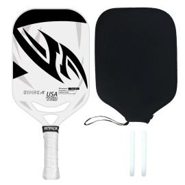 USAPA T700 Carbon Fiber Pickleball Paddle Thermoformed 14mm Honeycomb Core Edgeless Design Power & Control for TrainingMaterial: T700 Carbon Fiber, Color: Black