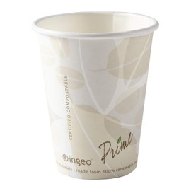 8-oz. PrimeWare PLA Lined 100% Compostable Hot Cup/Case / 1000ct