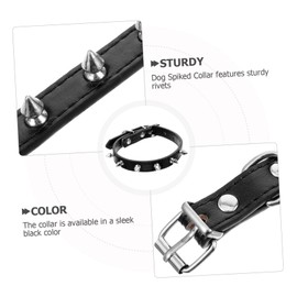 CORHAD Studded Collar for Small Dogs Dog Collar with Rivets Spike Collar for Collar for Small Breeds Puppy Collar Adjustable Dog Collar with Spikes Leather Pet