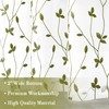 WUBODTI Sage Green Leaf Embroidered Sheer Curtain 72 Inches Long