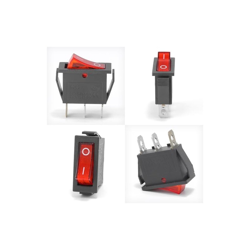 8-Pack Rocker Toggle Switch with Light 12V DC ON/Off SPST