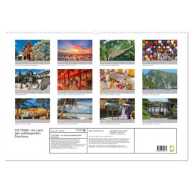 VIETNAM - In the Land of the Rising Dragon (Wall Calendar 2026 DIN A2 Landscape), CALVENDO Monthly Calendar