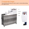 Laundry Hamper with 4 Removable Liner Bags; 176L Handwoven Rattan