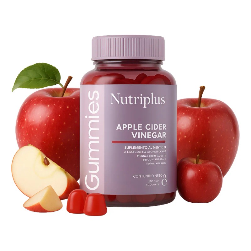 Gomitas De Vinagre De Manzana Nutriplus Sabor Manzana Vinagre 60