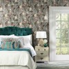 RoomMates RMK11469WP Green Tropical Flowers Peel and Stick Wallpaper