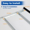 Muzata 10Pack White Wall Molding Drop Ceiling Grid Kit Total
