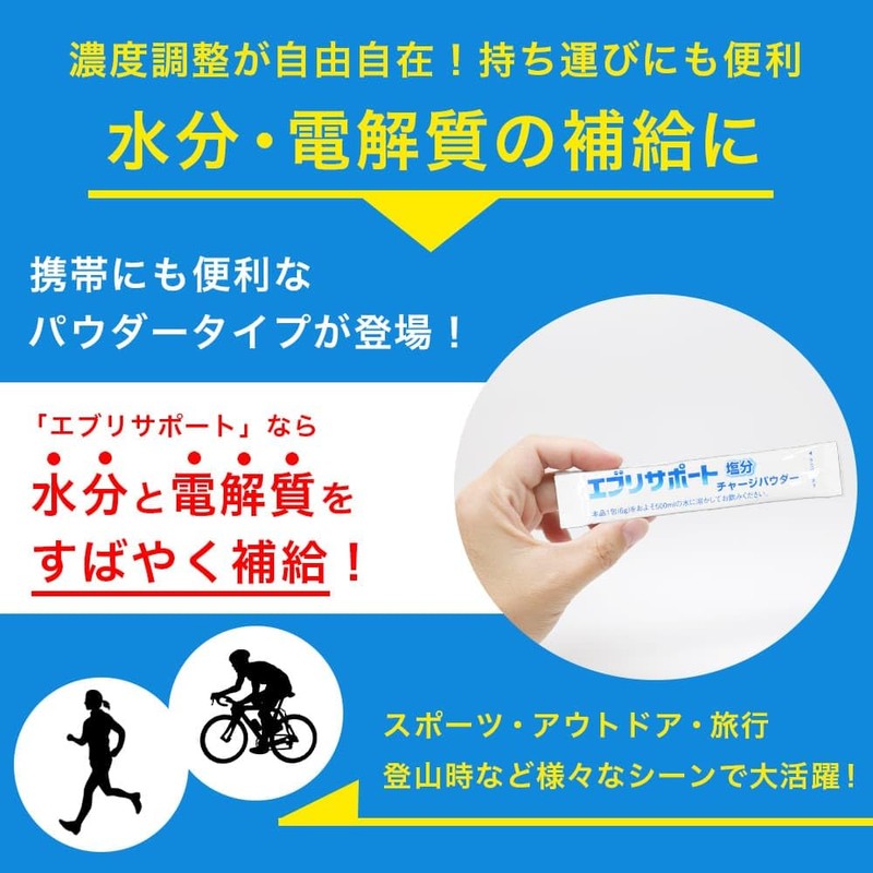 エブリサポート 塩分チャージ タブレット マスカット味 60粒（30粒入×2袋）+ パウダー 粉末 50包（10包入×5袋） セット