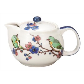 K9-605 Kutani Yakiya Pot Teapot, Mejoroni Plum (with net)