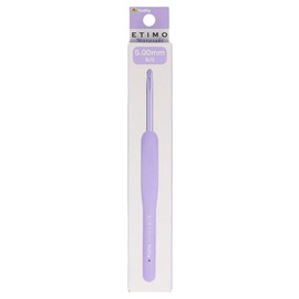 Tulip Etimo Murasaki Crochet Hook, Ergonomic Crochet Hook Made of Aluminium with Soft Handle, Lightweight and with Smooth Tip for All Yarn Types, Purple Handle, 5.00 mm, Pack of 1
