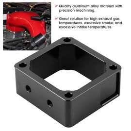 Intake Grid Heater Delete Spacer, Auto Car Intake Grid Heater Delete Spacer Engine Manifold Accessory Fit for Dodge Cummins 5.9L 98-07(Black)