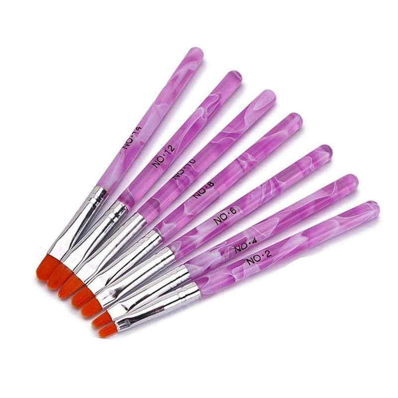 ZXUY 7Pcs Nail Art Painting Brush Set, Design Tools, Nail