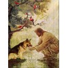 YEEIFFD 5D Diamond Art German Shepherd and God Diamond Painting