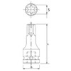 JTC 12.7mmインパクトロングスターソケット T40 12.7mm インパクト用 トルクス ビット ロング ソケット T40