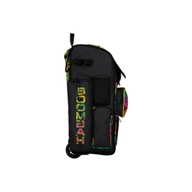 Boombah Rolling Superpack 2.0 Baseball/Softball Gear Bag - 23-1/2" x 13-1/2" x 9-1/2" - Softball Neon Ballpark Multi - Telescopic Handle - Holds 4 Bats - Wheeled Version