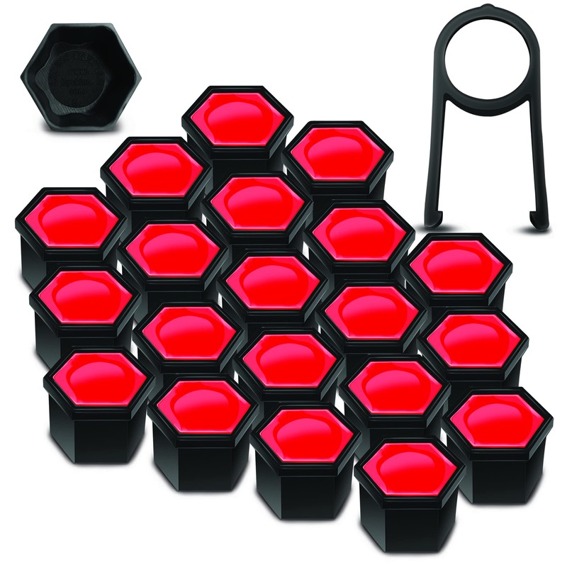 SkinoEu Wheel Nut Covers Bolts Caps Universal 17mm With Removal