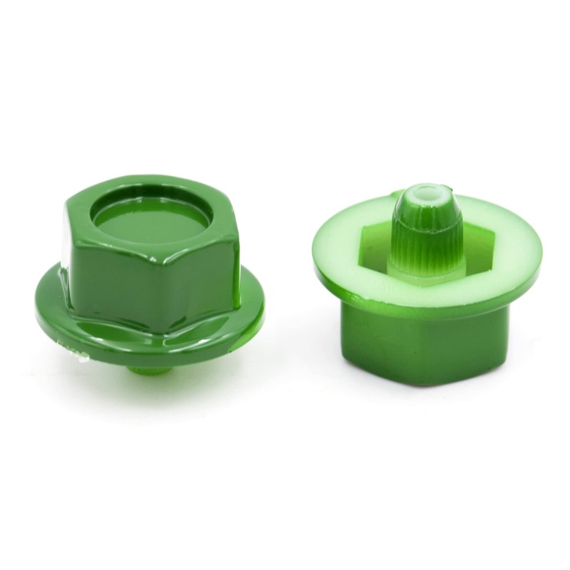 50pcs Wheel Rim Lip Rivets Nuts (Green)
