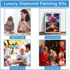 QINRUBB DIY Rose Flowers Diamond Painting Kits, Full Drill Lightning