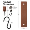 ROOMHUAWAY Pack of 6 S Hooks with Leather Loop, Clothes