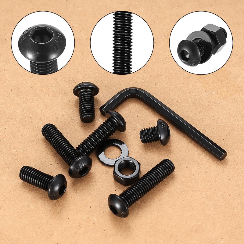 115 Pcs M8 Screws Assortment Kit, Metric Nuts and Bolts