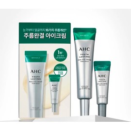 AHC Youth Lasting Real Eye Cream for Face Special Wrinkle Care Set, 35ml+7ml, 1 set / AHC 유스래스팅 리얼 아이크림 포 페이스 스페셜 링클케어 세트, 35ml+7ml, 1세트