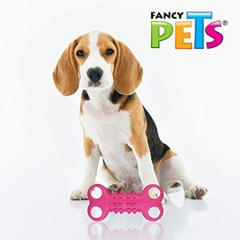 Fancy Pets Juguete Hueso de Caucho 12 cm para Perros Extra Chico 100% TPR Mordedera Dental para Cachorros y Razas Pequeñas