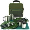 NGT Deluxe Fishing Camping Picnic Day Cutlery Set + Black