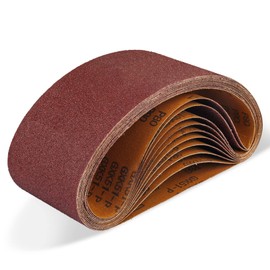 POTUINOM Sanding Belt 4 x 24 Inch,Belt Sander Belts 80 Grits,Best for Sanding Wood,Metal and Paint(10 Pack)