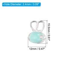 PATIKIL Acrylic Beads for Jewelry Making, 50 Pack Acrylic Rabbit Beads Spacer Beads for Bracelets Earring Necklace DIY Craft, Mix Color