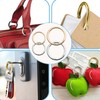 Keeshibao Round Carabiner Clips,1 Inch Spring O Rings,Silver Metal Key