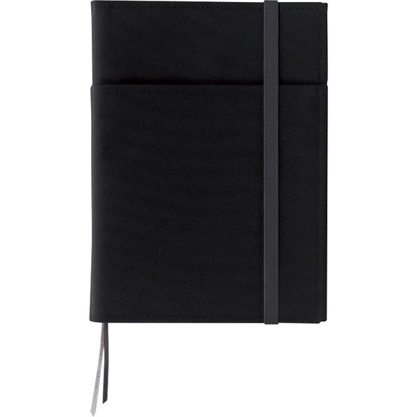 Kokuyo Systemic Refillable Notebook Cover - Twin Ring Notebook with Edge Title - A5 (5.8" X 8.3") - Normal Rule - 28 Lines X 50 Sheets - Black Cover