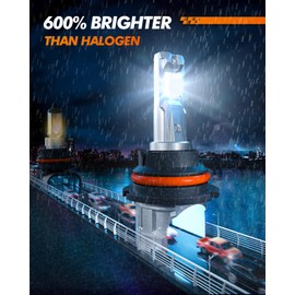 SEALIGHT Newest 9007 Fog Bulbs, Ultra-Bright 9007 Fog Light Bulbs, 60000 Hours Super Long Lifespan, 6000K Cool White Fog Light Bulbs, 3 min Installation, Pack of 2