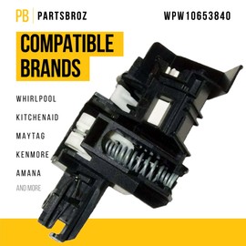 PartsBroz WPW10653840 Door Latch - Compatible With Whirlpool Kenmore KitchenAid Maytag Dishwasher - Replaces AP6023622 W10653840 3281753 PS11756967 W10574864 Ultra Durable Replacement