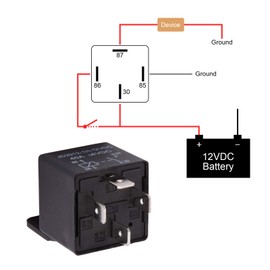 EHDIS Car Relay 4 Pin 12v 40amp Spst Model No.: JD2912-1H-12VDC 40A 14VDC, Auto Switches & Starters,Pack of 2